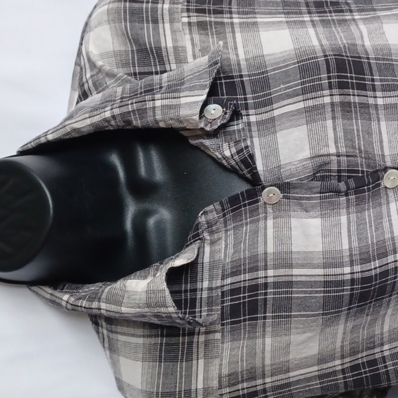 TULIP Alexandria Tunic Shirt Plaid Buttoned Front Pockets Cotton Sz S - Picture 2 of 7